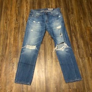 AG Adriano Goldschmied Jeans Men's 30R The Tellis Modern Slim Distressed Mid Ris